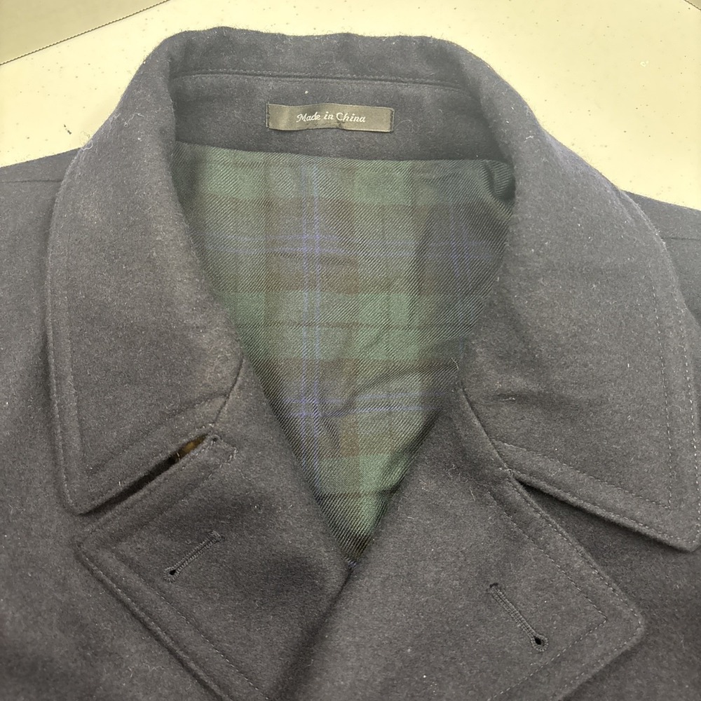 Vtg Lauren Ralph Lauren Double Breasted Pea Coat Womens Large Navy Blue‎ Classic - Picture 6 of 14